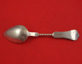 Saxon Stag by Duhme Coin Silver Dessert Spoon Fancy BC Pointed Round Tip End 7"