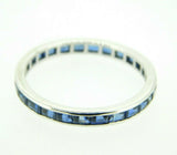 14k Gold Eternity Ring Band with 2ct Genuine Natural Blue Sapphires (#J2255)