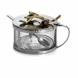 Olive Branch by Michael Aram Stainless & Brass Condiment Container w/ Spoon New