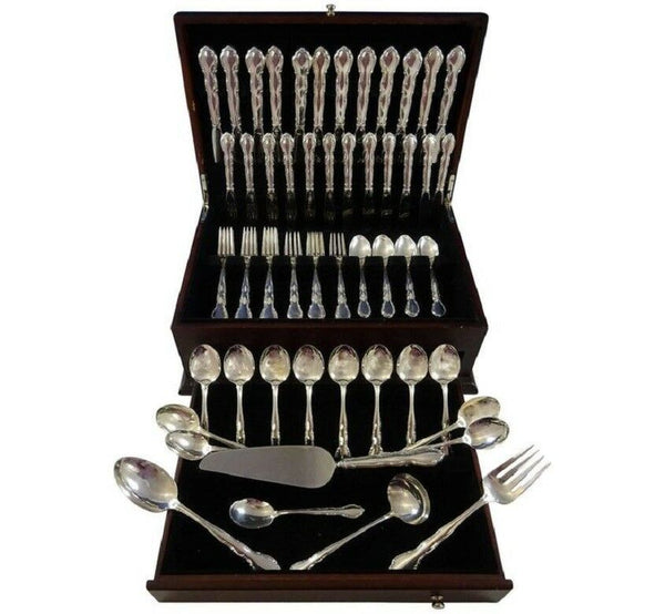 Andante by Gorham Sterling Silver Flatware Set For 12 Service 77 Pieces