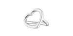 Idole De Christofle France Sterling Silver Heart Ring - New