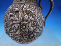 Repousse by Kirk 91.66 Silver Cream Pitcher 11OZ mark 3 3/4" Early (#7349)