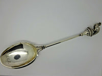 Art Silver c. 1860-1883 Coin Silver Platter Spoon Hooded Bowl 3-D Turkey 10"