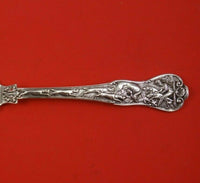 Stag Hunt by William Cummings English Sterling Silver Fish Knife with Crest 8"