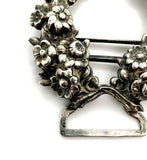 Kerr Sterling Buckle Set 2pc Wreath and Ribbon #365 (#J5480)