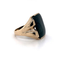 10k Yellow Gold Men's Genuine Natural Bloodstone Ring Jewelry (#J5680)