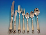 Danish Crown by Frigast Sterling Silver Flatware Set 12 Service 84 Pieces Dinner