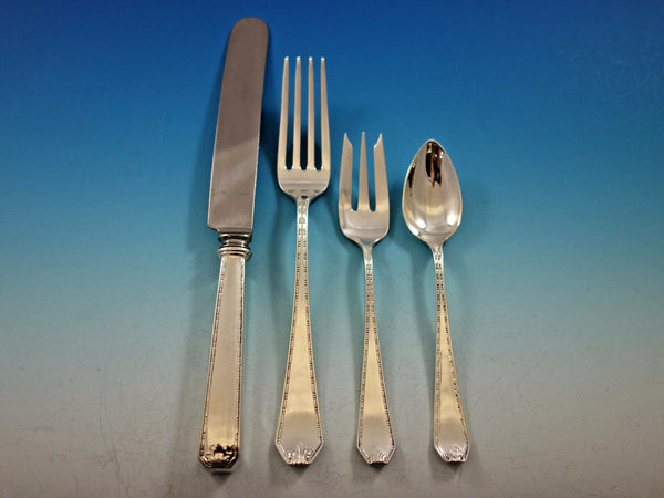 Madam Morris by Whiting Sterling Silver Flatware Set for 8 Service 33 pcs Dinner