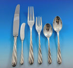 Torchon by Buccellati Italy Sterling Silver Dinner Flatware Set Service 36 pcs