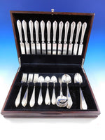 Colonial A Engraved by Whiting Sterling Silver Flatware Set Service 51 pc S mono