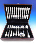Colonial A Engraved by Whiting Sterling Silver Flatware Set Service 51 pc S mono