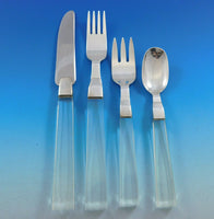 Porter Blanchard Sterling Silver & Lucite Flatware Set Service 60 Pieces Modern