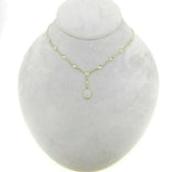 18k Yellow Gold 7ct Genuine Natural Moonstone Drop Necklace Pendant (#J4568)