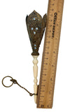 Jeweled Tussie Mussie Posey Posy Holder with Blue Paste Stones (#J1260)