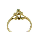 10k Yellow Gold Victorian Aquamarine Ring with Seed Pearls (#J4627)