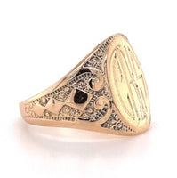 10k Yellow Gold Antique Signet Ring Jewelry (#J5688)