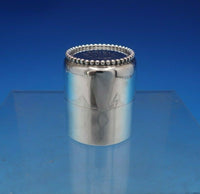 Shreve Sterling Silver Inkwell Beaded with Glass Insert 1 3/4" x 1 1/2" (#6562)
