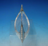 Shiebler Sterling Silver and Cut Crystal Olive Dish Canoe Shape #50 (#5353)