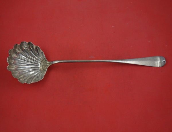 Rat Tail by Unknown English Sterling Silver Punch Ladle with Shell Bowl 15 1/2"