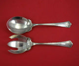 Carmel by Wallace Sterling Silver Salad Serving Set 2pc All Sterling FH 8 1/2"
