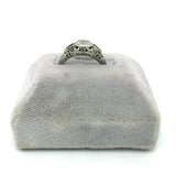 18k White Gold Art Deco .05ct Diamond Filigree Ring (#J5349)