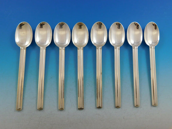 Cannes by Puiforcat France Sterling Silver Flatware Set of 8 Teaspoons 6"