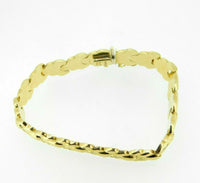 14k Yellow Gold Scallop Shell Link Bracelet (#J5065)