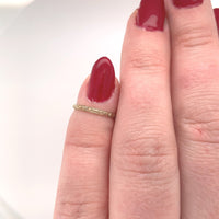 10k Yellow Gold Baby Infant Ring with Floral Pattern and Beaded Edges (#J6190)
