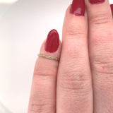 10k Yellow Gold Baby Infant Ring with Floral Pattern and Beaded Edges (#J6190)