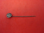 Medallion Sterling Silver Stick Pin with Medallion 2 1/4" Long X 3/8" Diameter