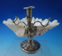 English Victorian Sterling Silver Chamber Stick Pair with Seashells (#5598)