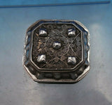 Dutch .833 Silver Box with Applied Filigree on Lid 1" x 2 1/8" 1.4 ozt. (#6843)