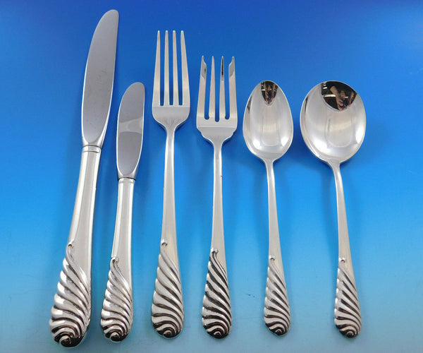 Sea Sculpture by Gorham Sterling Silver Flatware Set for 12 Service 78 pieces