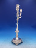 Judaica by Unknown Sterling Silver Hanukkah Menorah 9 lights Ornate Footed #7083