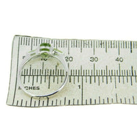 14k White Gold 1.20ct Oval Genuine Natural Peridot Ring w/Side Peridots (#J2362)