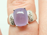 14K Gold Lavender Genuine Natural Chalcedony Ring (#J150)