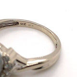 14k White Gold 8.8mm Silver Akoya Pearl Ring Jewelry (#J5591)