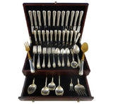 Feather Edge by Tuttle Sterling Silver Flatware Set For 12 Service 89 Pieces