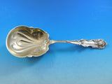Lion By Frank Smith Wallace Sterling Silver Berry Spoon Goldwashed Old 8 1/2"