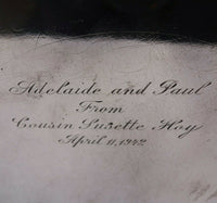 English Sterling Silver Round Salver Tray Georgian c1805 8 7/8" Antique (#3594)