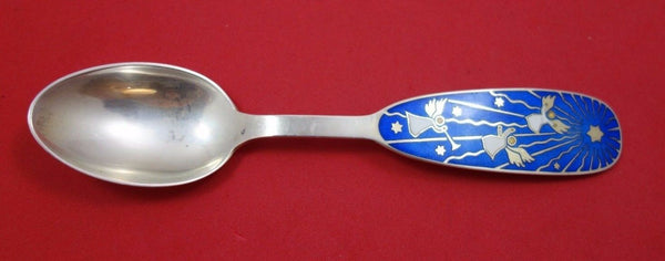 Christmas Theme by Michelsen Sterling Silver Teaspoon 1953 Julen Enameled 6 3/8"