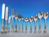 Majestic by Alvin Sterling Silver Flatware Set for 12 Dinner Service 167 Pieces