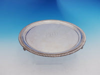 English Sterling Silver Round Salver Tray Georgian c1805 8 7/8" Antique (#3594)