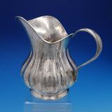 Battuto A Mano Vintage Italian 800 Silver Hand Hammered Water Pitcher (#4294)