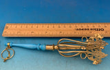 Blue Opaline Glass Handled Tussie Mussie Posey Posy Holder (#J1331)