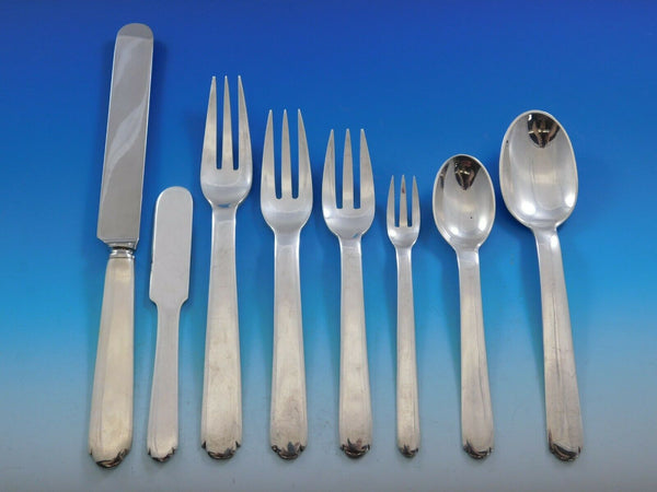 Louis C by Old Newbury Crafters Sterling Silver Flatware Set Service 99p Cartier