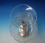English Victorian Silverplate and Cut Crystal Epergne with Dragon c.1850 (#5790)