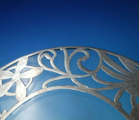 Glass Trivet Plate with Sterling Silver Overlay 7" (#5488)