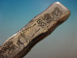 Lap Over Edge Acid Etched by Tiffany Sterling Silver Dinner Knife w/ Owl in Tree