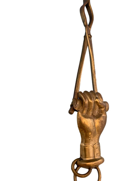 Brass Victorian Skirt Lifter with Hand 6 5/8" (#J1337)